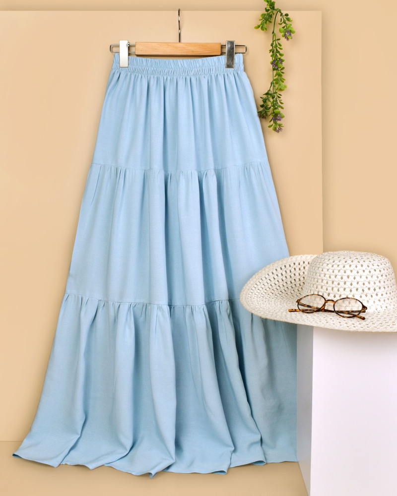 آموزش دوخت دامن طبقه ای