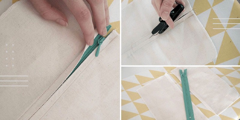 آموزش زیپ مخفی با آستر